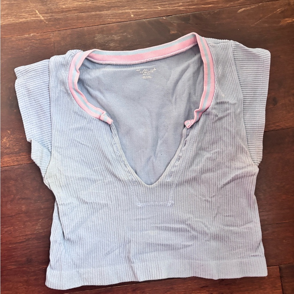 Urban Outfitters Light Blue/pink out from under top